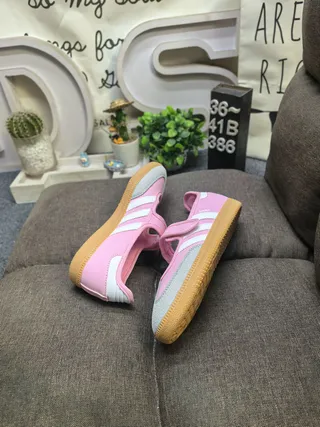Adidas Samba Pink and Gray Lifestyle Sneakers 6