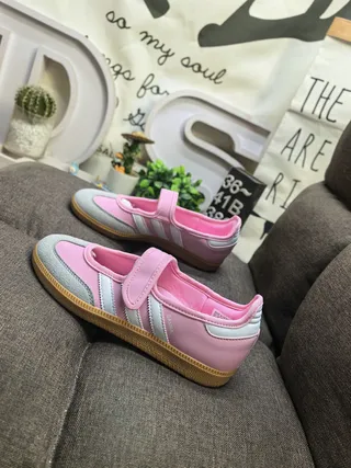 Adidas Samba Pink and Gray Lifestyle Sneakers 7