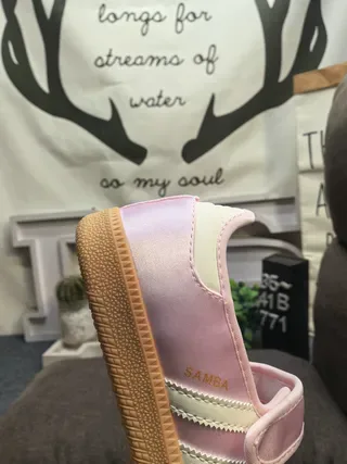 Adidas Samba Pink and Mint Green Lifestyle Sneakers 3