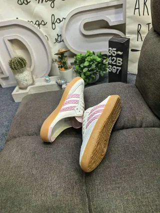 Adidas Samba Tênis Lifestyle Rosa com Listra Texturizada Slip-On 6