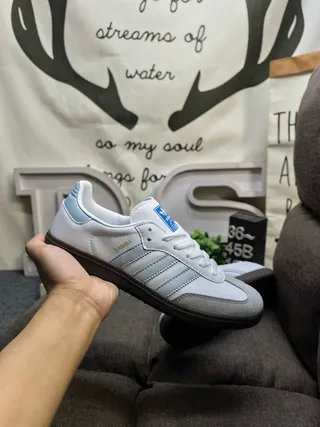 Adidas Samba White and Black Lifestyle Sneakers 5