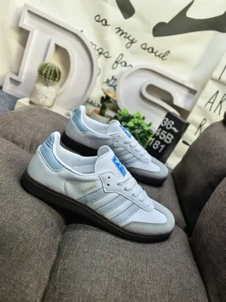 Adidas Samba White and Black Lifestyle Sneakers 9