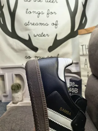 Adidas Samba White and Black Lifestyle Sneakers 13
