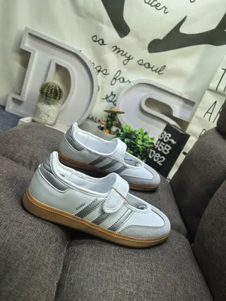 Adidas Samba White and Gray Lifestyle Sneakers 9