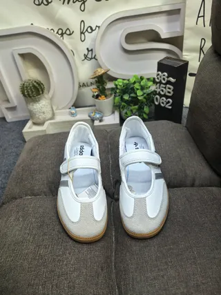 Adidas Samba White and Gray Lifestyle Sneakers 10