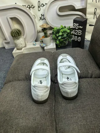 Adidas Samba White and Gray Lifestyle Sneakers 8