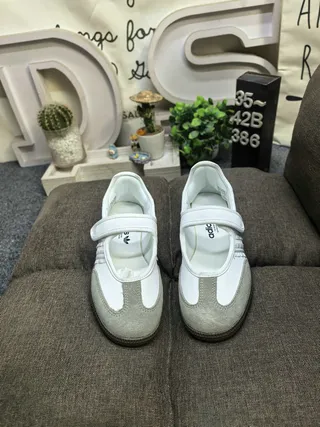 Adidas Samba White and Gray Lifestyle Sneakers 10