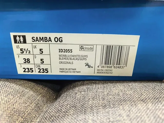 Adidas Samba White and Light Blue Lifestyle Sneakers 2