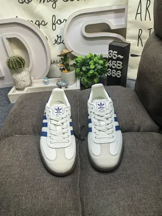 Adidas Samba White and Navy Lifestyle Sneakers 10