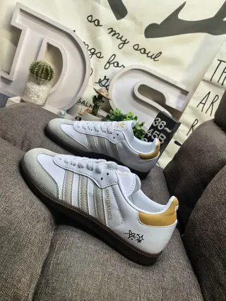 Adidas Samba White Black Gray Lifestyle Sneakers 7