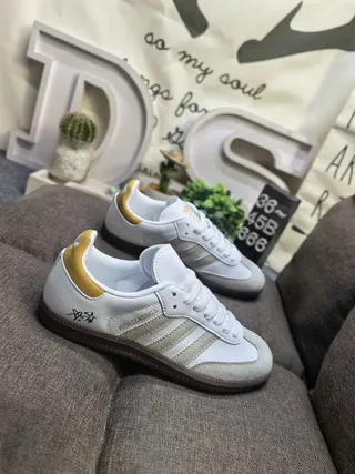 Adidas Samba White Black Gray Lifestyle Sneakers 9