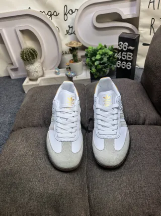 Adidas Samba White Black Gray Lifestyle Sneakers 10