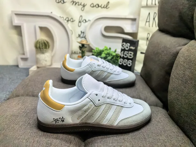 Adidas Samba White Black Gray Lifestyle Sneakers 11
