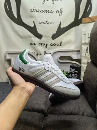 Adidas Samba White Black Gray Lifestyle Sneakers 15