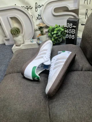 Adidas Samba White Black Gray Lifestyle Sneakers 16