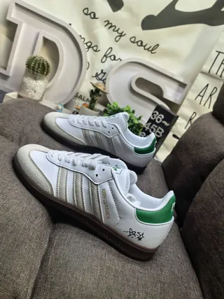 Adidas Samba White Black Gray Lifestyle Sneakers 17