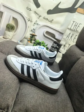 Adidas Samba White Black Gum Lifestyle Sneakers 7