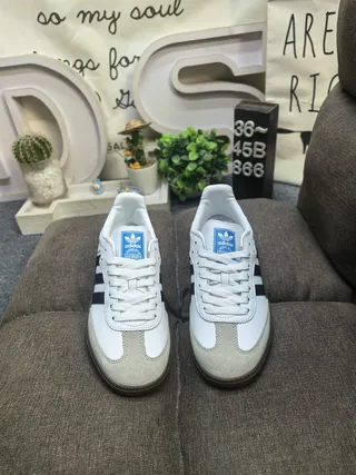 Adidas Samba White Black Gum Lifestyle Sneakers 10