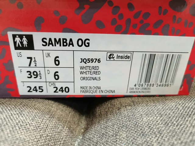 Adidas Samba White Black Red Gum Lifestyle Sneakers 2