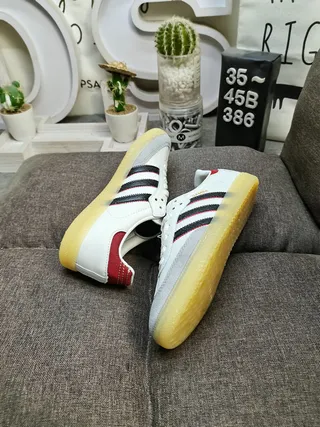 Adidas Samba White Black Red Gum Lifestyle Sneakers 6
