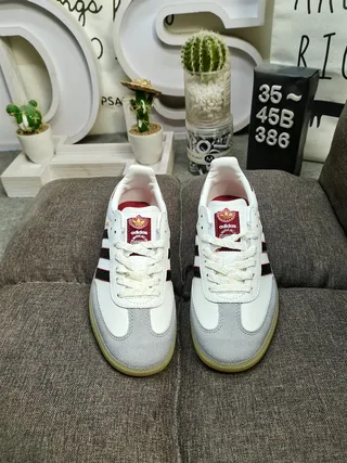 Adidas Samba White Black Red Gum Lifestyle Sneakers 10