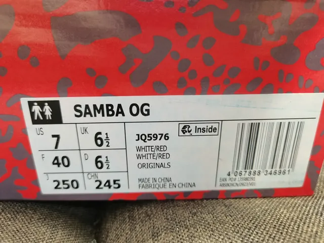 Adidas Samba White Black Red Gum Lifestyle Sneakers 2
