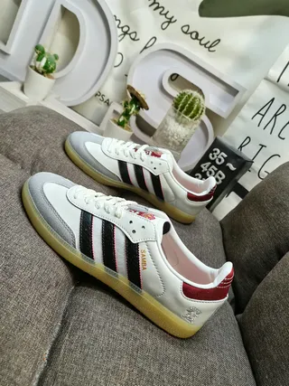 Adidas Samba White Black Red Gum Lifestyle Sneakers 7