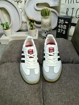 Adidas Samba White Black Red Gum Lifestyle Sneakers 10