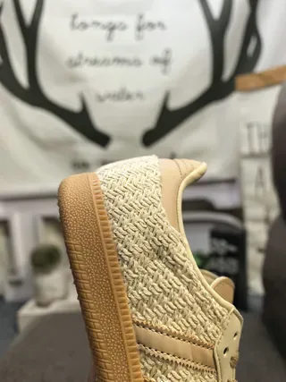 Adidas Samba Woven Beige Lifestyle Sneakers 3
