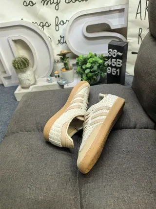 Adidas Samba Woven Beige Lifestyle Sneakers 6
