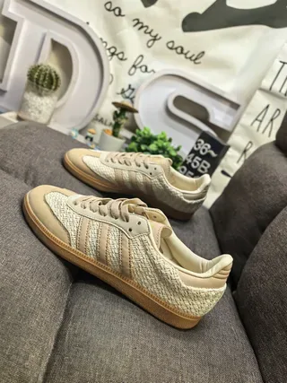 Adidas Samba Woven Beige Lifestyle Sneakers 7