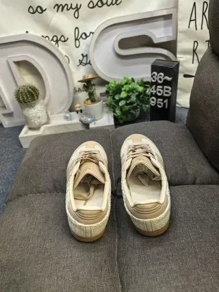 Adidas Samba Woven Beige Lifestyle Sneakers 8