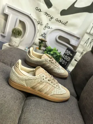 Adidas Samba Woven Beige Lifestyle Sneakers 9