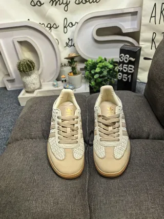 Adidas Samba Woven Beige Lifestyle Sneakers 10