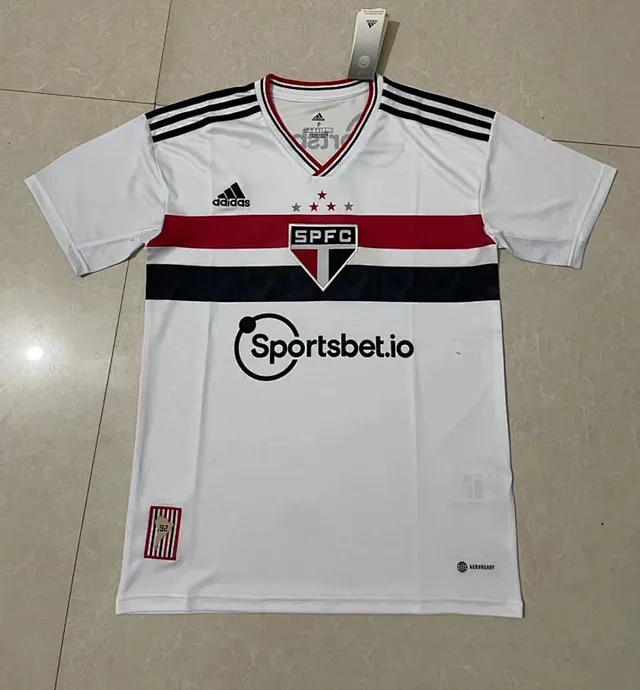 Adidas São Paulo FC 2023/24 Home White Red Black Jersey 2