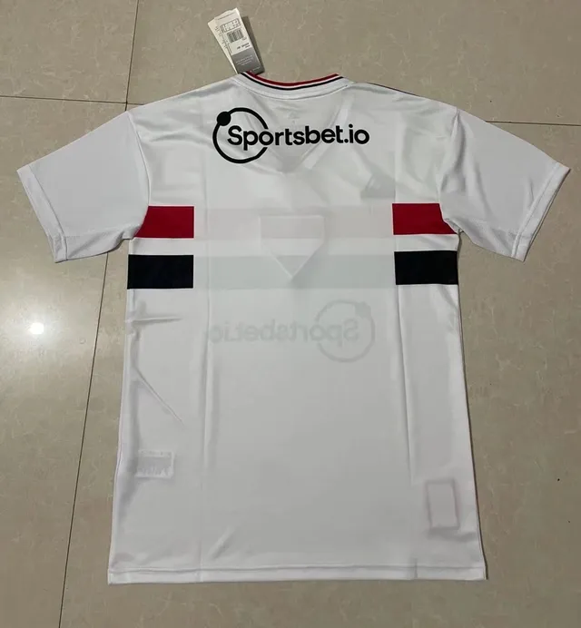 Adidas São Paulo FC 2023/24 Home White Red Black Jersey 3
