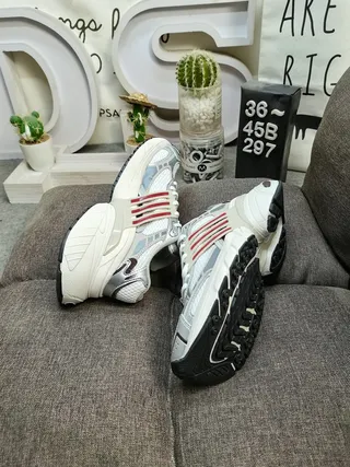 Adidas Chaussures Argent Noir Semelle Stratifiée Synthétique Cage Chunky 6