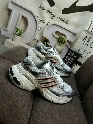 Adidas Chaussures Argent Noir Semelle Stratifiée Synthétique Cage Chunky 9