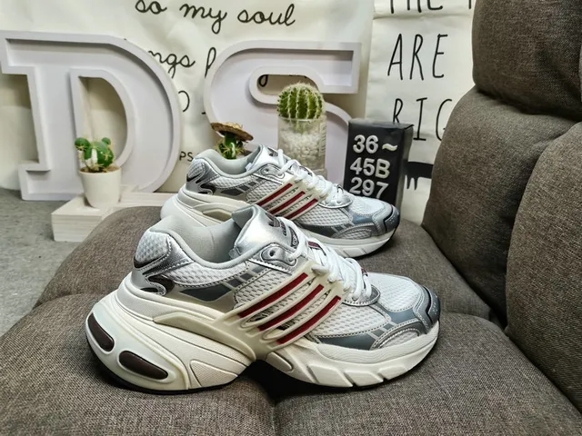 Adidas Chaussures Argent Noir Semelle Stratifiée Synthétique Cage Chunky 11