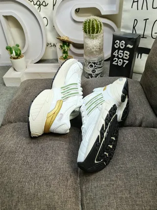 Adidas Chaussures Argent Noir Semelle Stratifiée Synthétique Cage Chunky 16