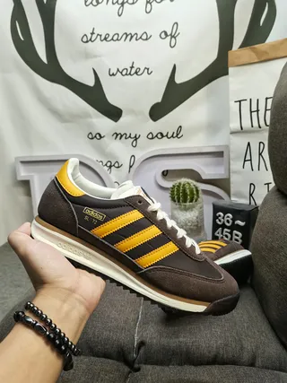 Adidas SL '72 Brown and Mustard Yellow Lifestyle Sneakers 5