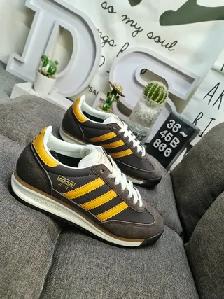 Adidas SL '72 Brown and Mustard Yellow Lifestyle Sneakers 9