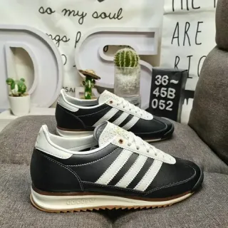Adidas Spezial काला और सफेद चमड़े का जीवनशैली जूते