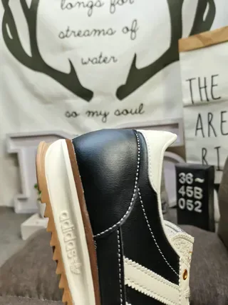 Adidas Spezial Black and White Leather Lifestyle Sneakers 3