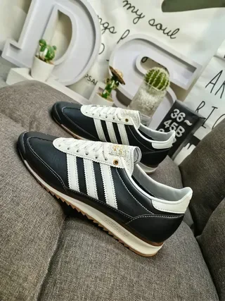 Adidas Spezial Black and White Leather Lifestyle Sneakers 7