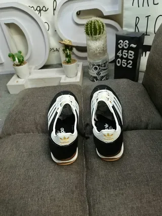 Adidas Spezial Black and White Leather Lifestyle Sneakers 8