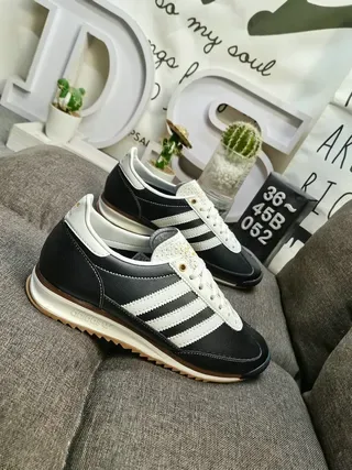 Adidas Spezial Black and White Leather Lifestyle Sneakers 9
