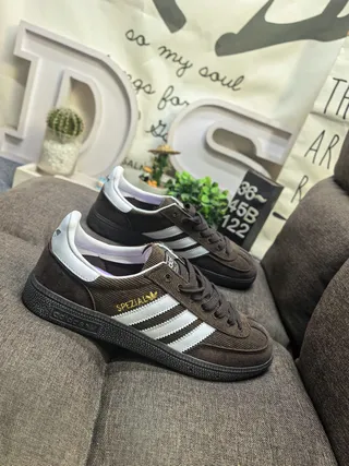 Adidas Spezial Brown and White Corduroy Lifestyle Sneakers 9