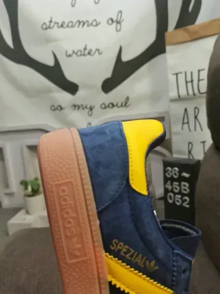 Adidas Spezial Navy and Yellow Suede Lifestyle Sneakers 3