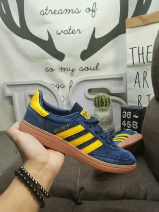 Adidas Spezial Navy and Yellow Suede Lifestyle Sneakers 5